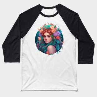 Soul Flower Baseball T-Shirt